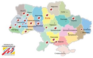Ексклюзивні магазини видавництва "Мандрівець" на мапі України